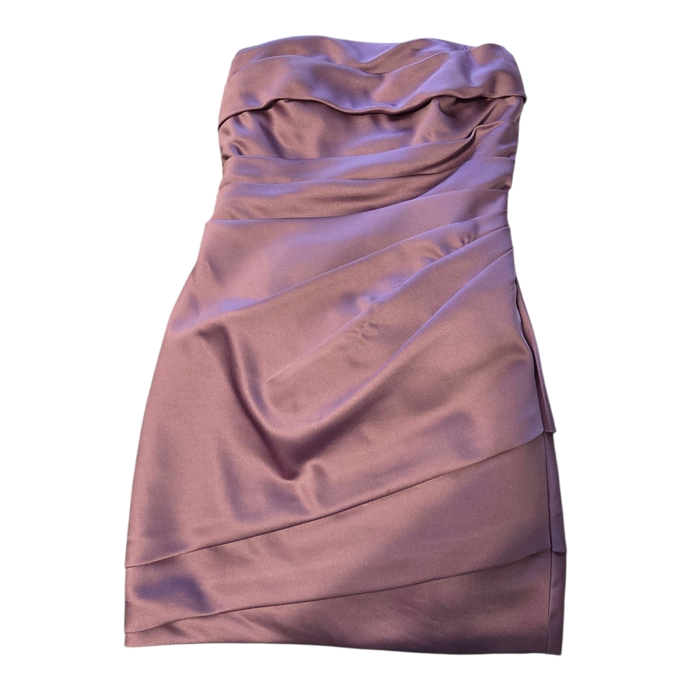 David's Bridal Strapless Mauve Dress Bridesmaid Dress Size 8